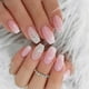 thumbnail image 1 of Uñas postizas de cobertura completa, Uñas postizas acrílicas, purpurina, mariposa, diamantes de imitación, color rosa degradado, 24 unidades, 1 of 4