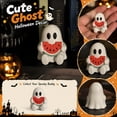 thumbnail image 6 of Summerween Ghost Figure Decor, Resin 2 Inch Beach Pool Party Decoration Cute Kawaii Spooky Summer Halloween Hawaii Gift Decor Funny Ghost Statue Tabletop Indoor Outdoor Home, C, 6 of 11