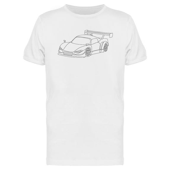 Sport Car Sketch T-Shirt Men -Image by Shutterstock, Male XX-Large