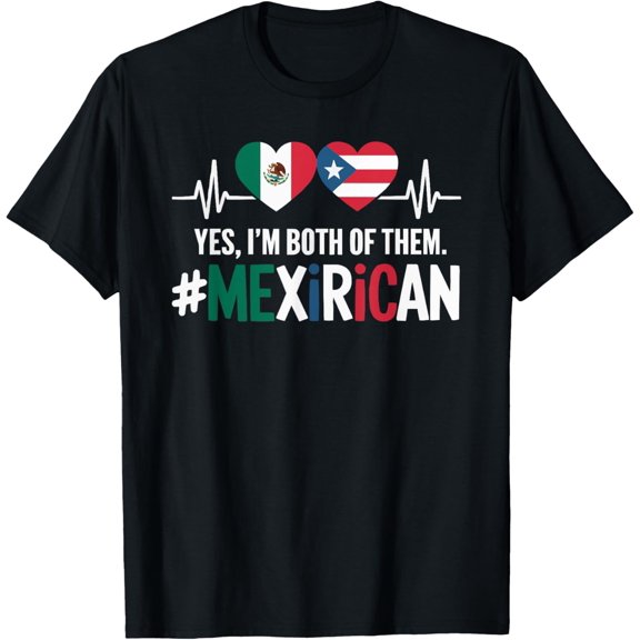 Playful Comfort Tee - Half Mexican Half Puerto Rican Puerto Rico Flag Mexico T-Shirt