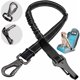 thumbnail image 1 of Cinturón de seguridad para perros con absorción de impactos y mosquetón elástico ajustable, adecuado para perros medianos y grandes con tira reflectante (negro, 1 unidad), 1 of 4