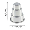 thumbnail image 5 of Fufafayo under $5 3Pcs Cake Baking Pan, Tier Cake Pan, Mini Layered Cake Mold for Baking, Non-Stick Aluminum Alloy, for Wedding, Birthday, Party, Dessert, Easy Release, Even Baking, 5 of 9