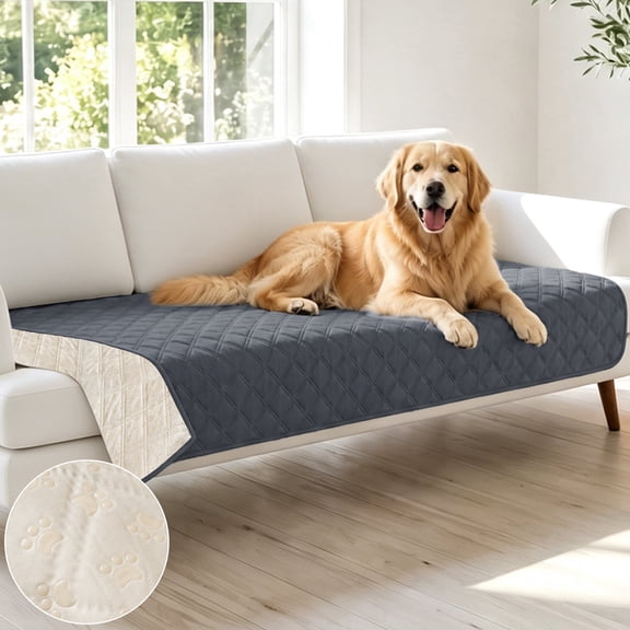 JIATER Waterproof Dog Bed Covers Washable Pet Bed Blanket for Sofa Bed,30x70 Dark Gray