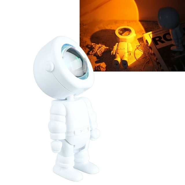 Astronaut Star Projector Night Light, Romantic Astronaut Robot Lamp Astronaut LED Light Projector For Bedroom Live Broadcast Party Room Decor