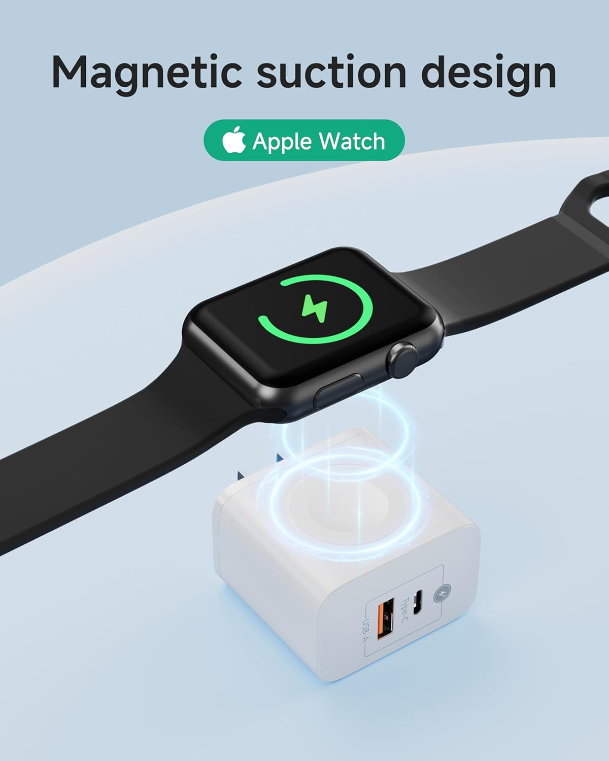 for Apple Watch Charger, USB C Charger Block,3 in 1 23W Fast Charging, Portable Plug Travel Essential Charge for iWatch Series Ultra/SE/10/9/8/7/6, iPhone 17/16/15/Pro Max,iPad Pro/Air, White