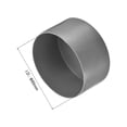 thumbnail image 3 of Unique Bargains Rubber End Caps 85mm ID Vinyl Round Tube Bolt Cap Cover Screw Thread Protector Dark Grey, 3 of 4