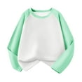 thumbnail image 6 of Boys Girls Raglan Long Sleeve T Shirts Casual Loose Crewneck Color Block Tee Tops Kids Cute Fall Blouses 2-15 Years, 6 of 6