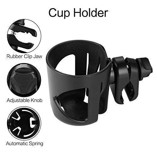 Walker Wheelchair Tools Free Ecisi Universal Bike Cup Holder,Stroller Bottle Holders,Easy On Easy Off,360 Degrees Rotation Antislip Cup Drink Holder for Baby Stroller Trolleys Bicycle 