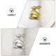 thumbnail image 3 of 4 Pieces Rabbit Napkin Rings Dinner Table Decor Napkin Holders for Tables Rabbit Decor Animal Napkin Rings Spring Easter Party Supplies Napkin Rings, 3 of 4