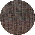 thumbnail image 1 of Ahgly Company Machine Washable Indoor Round Abstract Chocolate Brown Area Rugs, 4' Round, 1 of 7