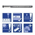 thumbnail image 6 of STAEDTLER Pigment Liner Pack, Black, 6 Pens, Assorted Line Widths, 0.05mm, 0.1mm, 0.2mm, 0.3mm, 0.5mm, 0.8mm, 6 of 6