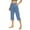 Blue #030, variant on Mohiass V Crossover Capris for Women Dressy Casual Stretch Lightweight Capri Elastic High Waist Lounge Pants 2025 Summer Hot Pink S