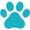 Teal Paw Dog, variant on FINCIBO 3" x 3" Vinyl Decor Decal Sticker Removable For Notebook, Ipad, Car - Hot Pink Paw Dog