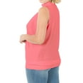 thumbnail image 4 of Zenana Women & Plus Sleeveless Mock-TurtleNeck Pleated Top with Waistband, 4 of 4