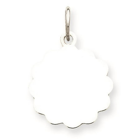 925 Sterling Engravable Disc Charm Pendant