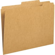 Angle View: Smead, SMD10776, 2/5-cut Reinforced Tab Kraft File Folders, 100 / Box, Kraft