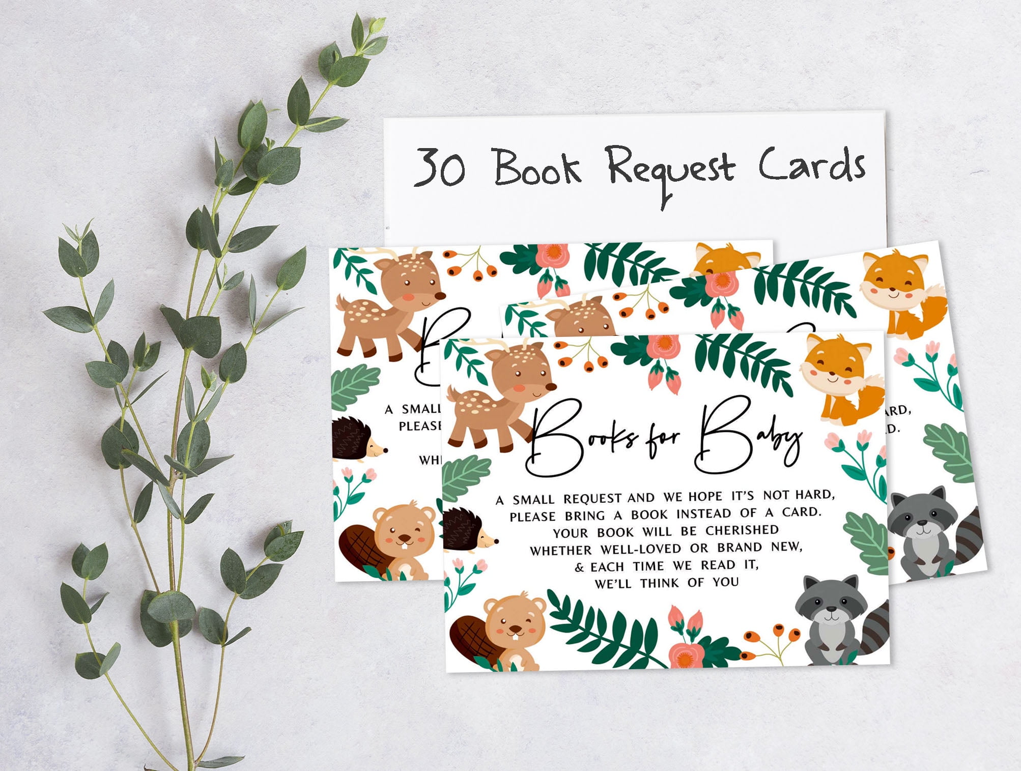 Inkdotpot Set Of 30Jungle Animals Baby Shower Invitations-Diaper Raffle Tickets And Baby Shower Book Request Cards Gender Neutral Invites Its A Boy Its A Girl