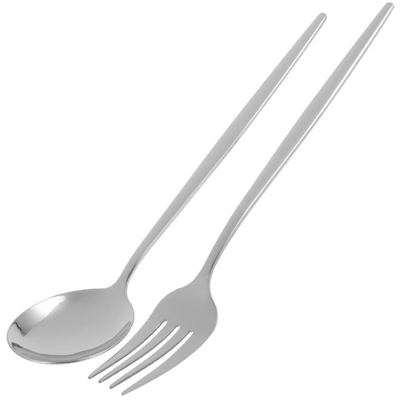 PTOOTP Mlins 1 Set Fork and Spoon Metal Tableware with Comfortable Grip for Home and Dinner Use