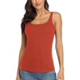 thumbnail image 1 of Women's Cotton Camisole With Shelf Bra Wider Adjustable Straps Basic Tank Tops High quality, 1 of 5