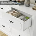 thumbnail image 5 of Homfa 6 Drawer Dresser for Bedroom, Modern Wood Large Storage Drawer Chest Cabinet for Living Room Entryway, White, 5 of 7