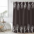 thumbnail image 2 of Halloween Shower Curtains for Bathroom, Waterproof Fabric Bath Curtains Decor, Bath Tub Curtain Brown Country Spooky Skeleton Hands Decorative Shower Curtain Sets with 12 Hooks, 72x72 Inch, 2 of 7