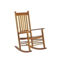 thumbnail image 1 of Outsunny Wooden Porch Rocking Chair Outdoor Patio Rocker Garden Single Leisure Reclining Seat Armchair Natural, 1 of 10