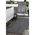 thumbnail image 4 of nuLOOM Wynn Braided Indoor/Outdoor Area Rug, 6' Round, Charcoal, 4 of 4