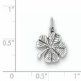 Sterling Silver Antiqued 4Leaf Clover Charm