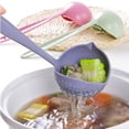 thumbnail image 5 of Yuarrent Cuchara de sopa 2 en 1 Colador casero de mango largo Colador de cocina Cuchara de cocina Vajilla de plástico Cocina y Comedor azul PC 1 Yuarrent JJ10943-02B, 5 of 5