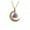 E, variant on Up to 65% off amlbb Women's Necklace Natural Quartz Crystal Pendant Chakra Healing Gemstone Moon Necklace Jewelry on Clearance