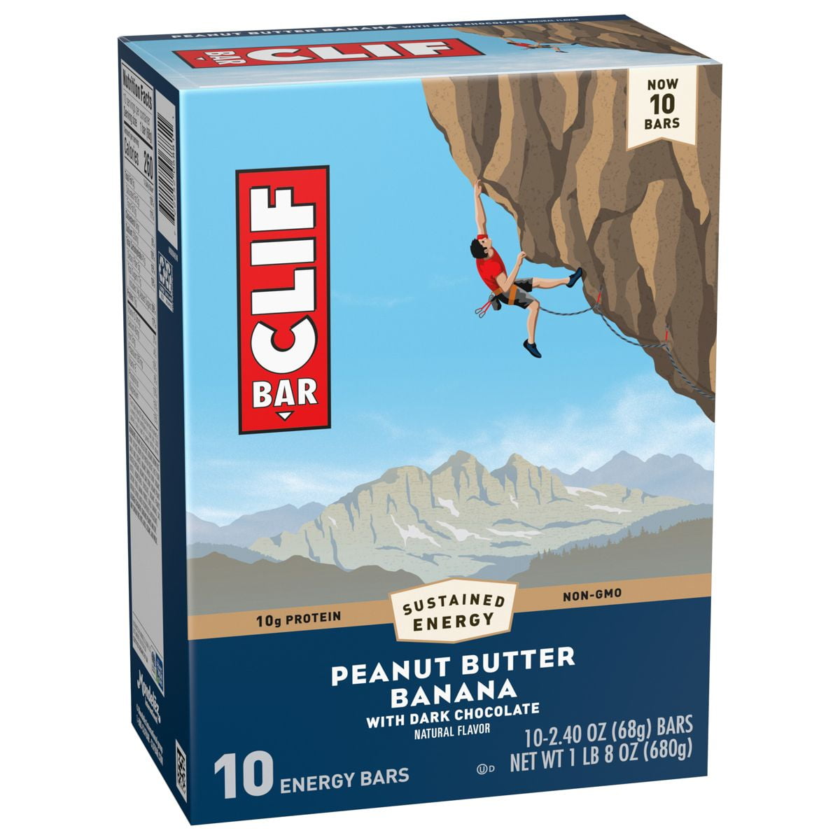 CLIF Bar Peanut Butter Banana with Dark Chocolate - 24oz/10pk - Pack of 2