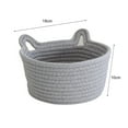 thumbnail image 6 of Dengjunhu Cotton Rope Basket with Cat Ears, Little Storage Baskets Sock Basket Pet Toy Basket Rope Baskets with Handles Mini Storage Bins, 6 of 7