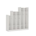 thumbnail image 4 of Ataucjin 5-Section Classroom Coat Locker with 9 Cubbies, Daycare Cubby Storage Organizer with 10 Hooks for Home, School, Nursery, Kindergarten, 4 of 8