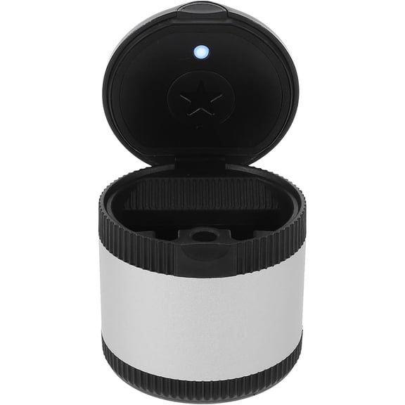 Metal Car Ashtray with Lid and LED Light, Portable Ash Tray for Auto and Travel