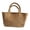 colorC, variant on Women Woven Beach Bags Solid Color Tote Straw Bag Large Capacity Handmade Raffia Straw Bags for Daily Office Work Outing Social Occasions (Coffee )
