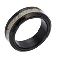 thumbnail image 2 of Bague en Acier Inoxydable Mode Bande Extérieure Sable Explosion Bague Cadeau Merveilleux, 2 of 2