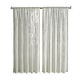 thumbnail image 3 of Mainstays Velvet Sheer Damask Burnout Curtain Panel, 54" x 95", Ivory, 3 of 5