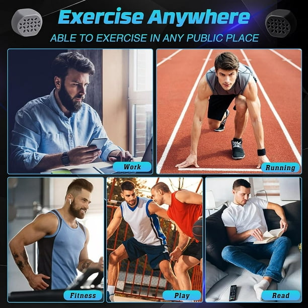 3 Pieces Exerciseur de Mâchoire Femmes Hommes, Machoire Musculation,  Équipement Fitness Double Menton, Exercice Balle, Jawline