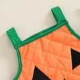 thumbnail image 6 of Baby Sweetie Toddler Baby Boy Girl Halloween Outfit Sleeveless Pumpkin Print Romper Bodysuit Pumpkin Clothes, 6 of 8