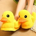 thumbnail image 5 of Duck Slippers, Yellow Duck Plush Cotton Slippers Household Shoes Antiskid Indoor Home Slippers, 5 of 6