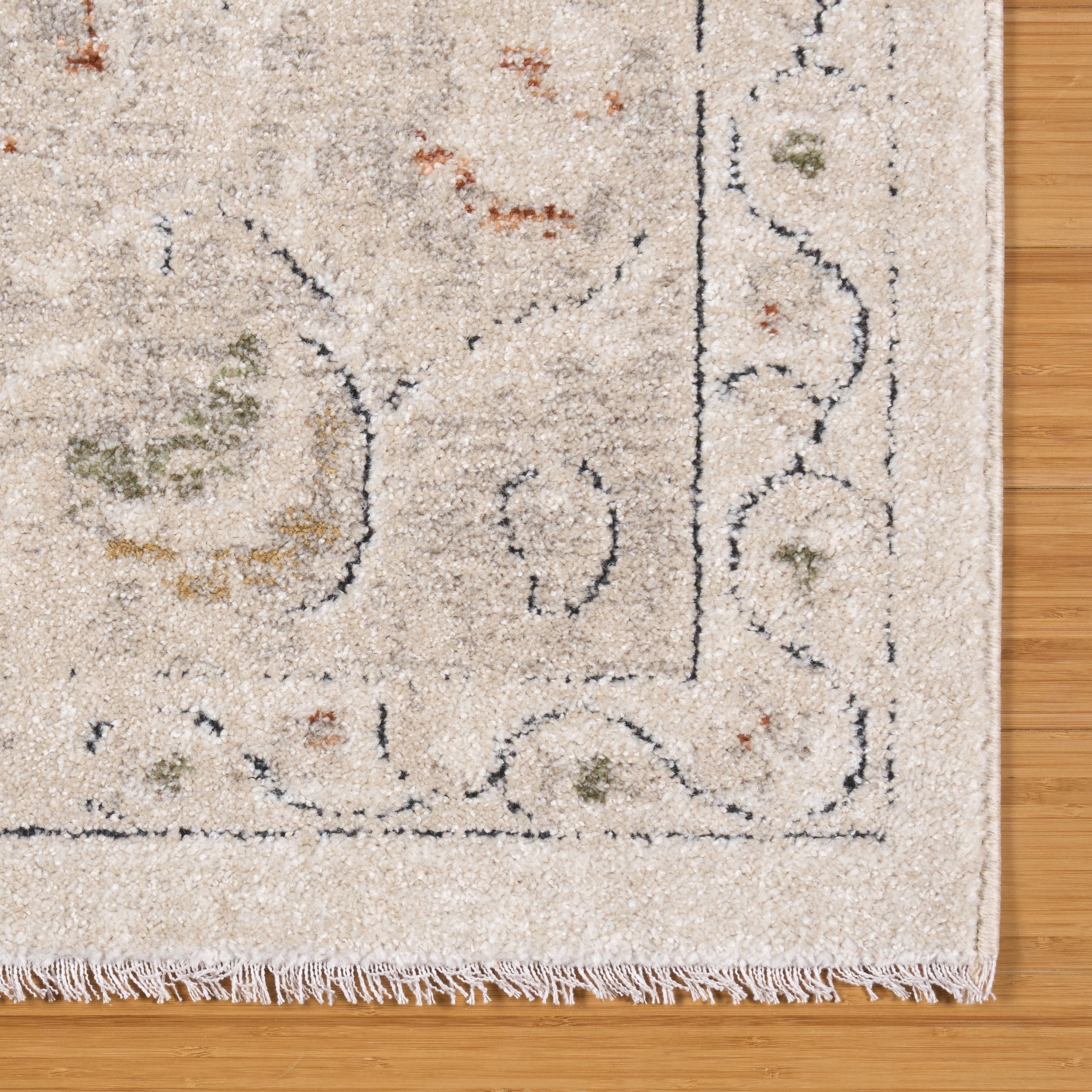 Paradis Orbis Traditional Oriental Ivory Area Rug, 6x9