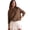 Brown, variant on Oversized Rolled Neck Chunky Sweaters for Women Cotton Blend Fall Knit Pullover Top