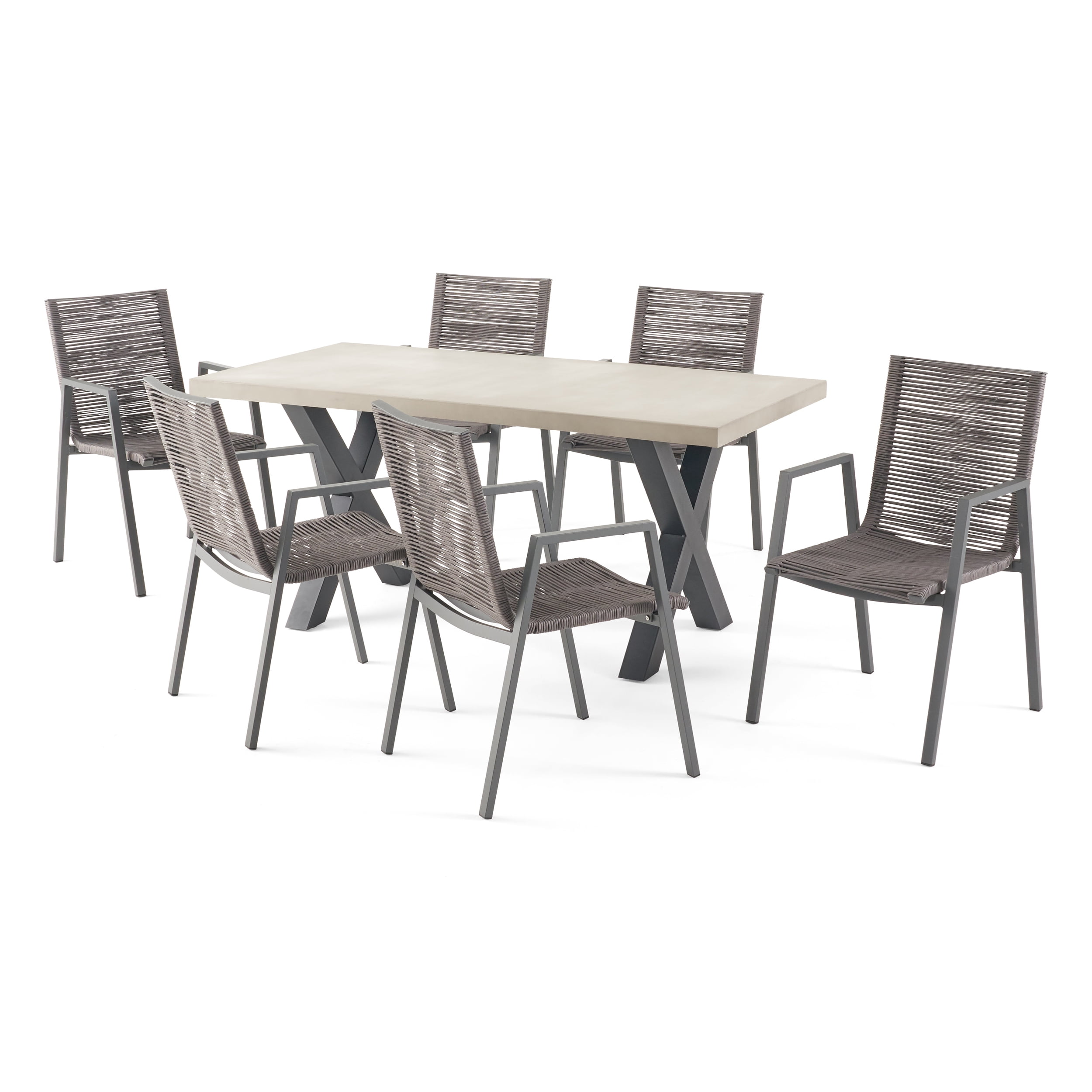 grey 6 seater outdoor dining set