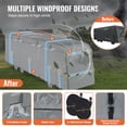 thumbnail image 4 of VEVOR Class C RV Cover, 29-32 ft Motorhome Cover, Oxford Fabric Motorhome RV Cover, Waterproof, Windproof and Rip-Stop, Camper Cover with Storage Bag, Repair Patches, Straps and Tire Covers, 4 of 9