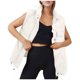 thumbnail image 1 of Gibobby Chalecos de invierno para mujer, Chaleco acolchado con cierre para mujer, cuello alto, sin mangas, con bolsillos(Blanco,G), 1 of 5