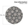 thumbnail image 2 of Honeii Sparkling Snowflakes Print Leather Coaster Set of 4, Ideal for Safeguarding Your Furniture from Drinks Spills and Effortless Cleanup-Round Shape, 2 of 6
