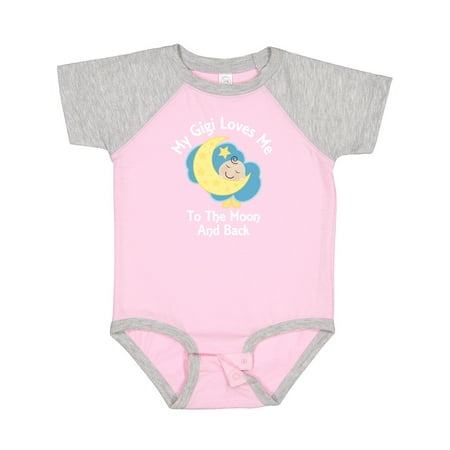 

Inktastic Gigi Loves Me to the Moon and Back Gift Baby Boy or Baby Girl Bodysuit