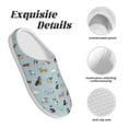 thumbnail image 5 of Lsque Cartoon Doodle Puppy Pattern Womens Comfort Cotton on Scuff With Memory Foam and Anti-skid Sole Slipper-42/43, 5 of 7