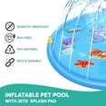 thumbnail image 2 of OGEDNAC 68" Water Sprinkler Pad, Inflatable Splash Pad for Kids and Adults Summer Outdoor Backyard Lawn Games Water Play Toy Mat, Blue, 2 of 5