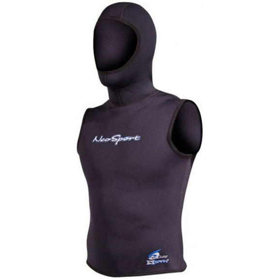 NeoSport XSPAN 5/3mm Men's Hooded Vest, Black